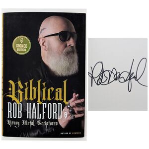 Signed Rob Halford Biblical Heavy Metal Scriptures Book Autographed 1st Edition